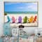 Designart - Adirondack Beach Chairs - Seashore Photo Framed Canvas Art Print